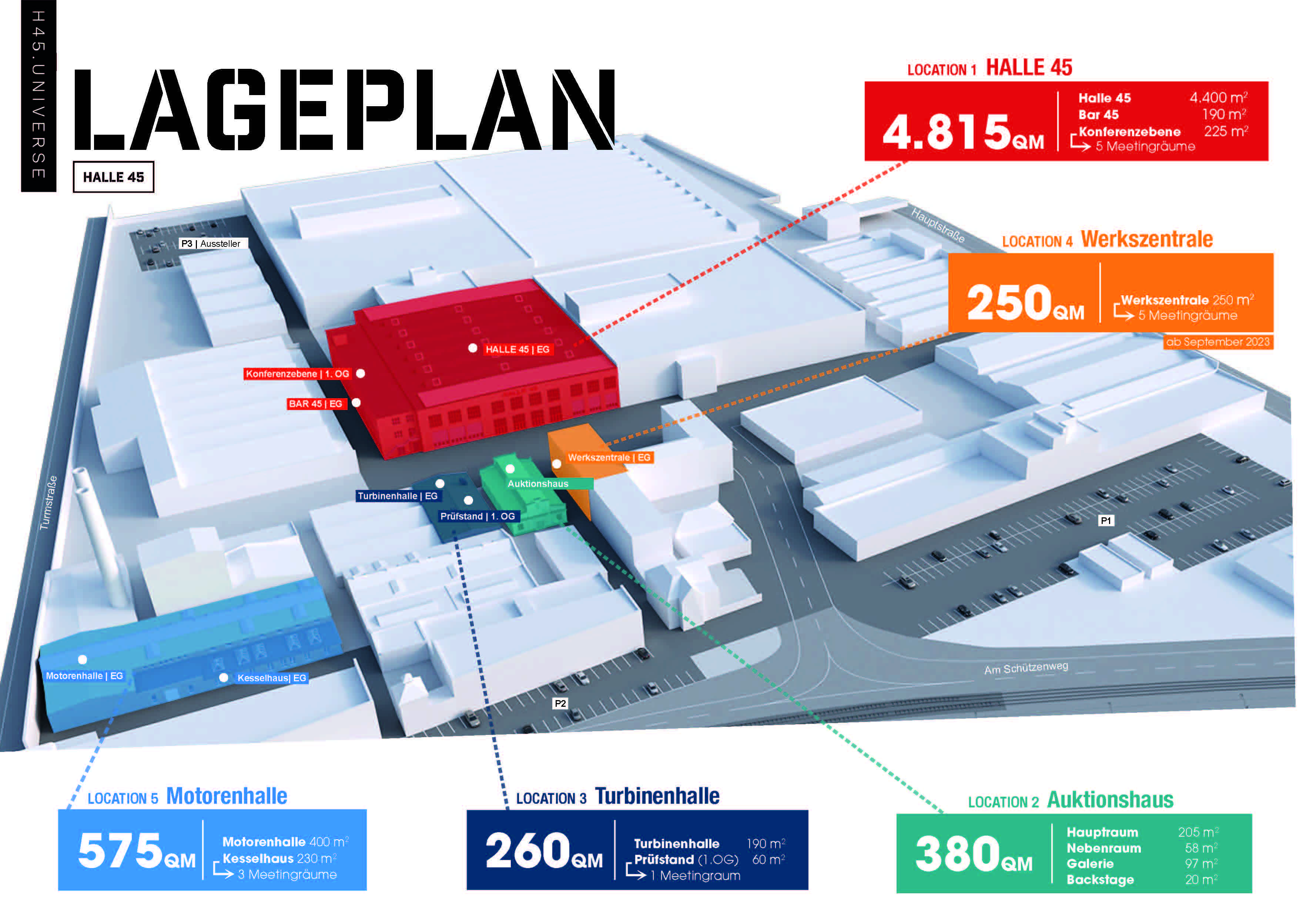 Lageplan hALLE 45 Mainz Eventlocation